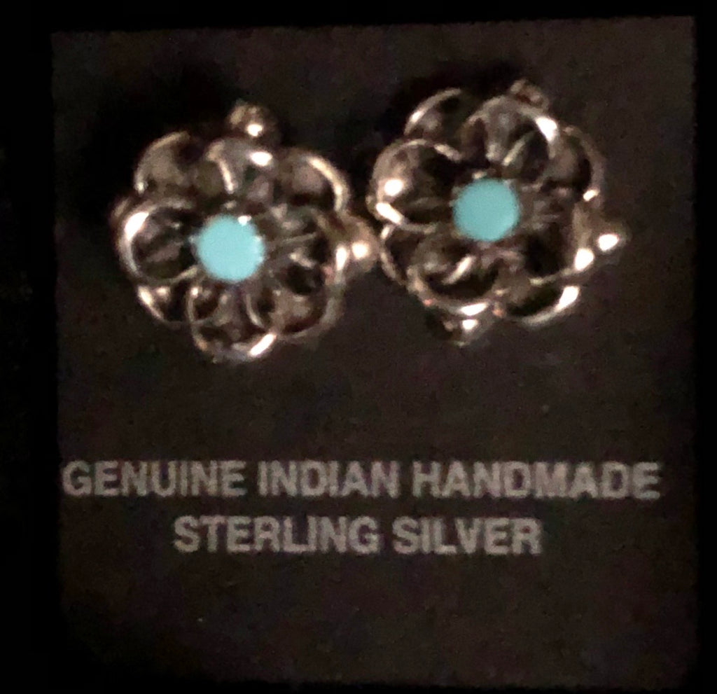 Flower Post Earring Sterling Silver