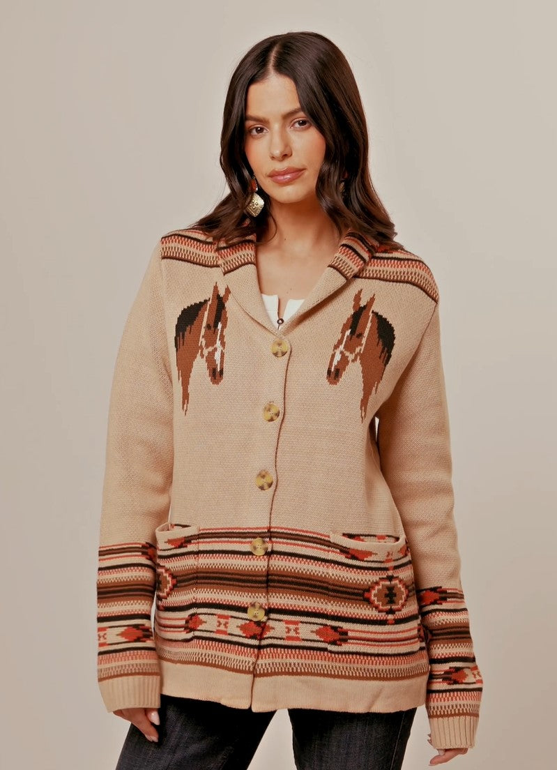 HORSE CARDI Tan