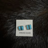 ZUNI NATIVE MADE INLAY TURQUOISE POST EARRINGS