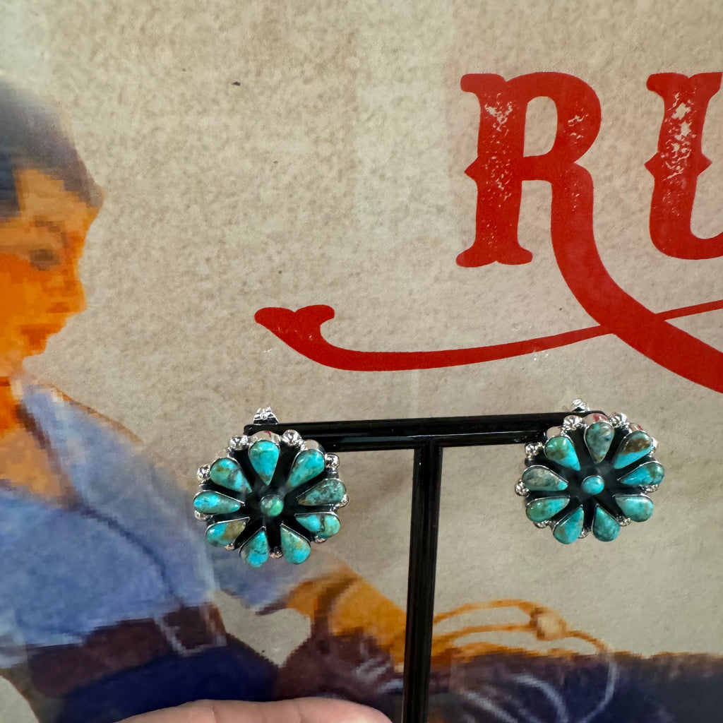 TURQUOISE CLUSTER EARRINGS