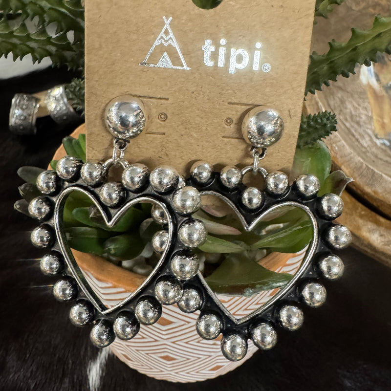 Faux Bubble Heart Earrings