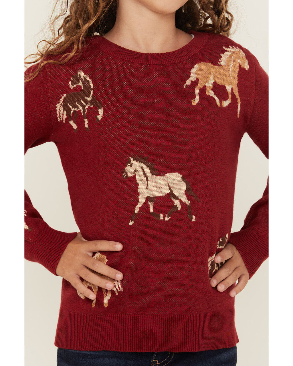 HORSE MOTIF SWEATER GIRLS