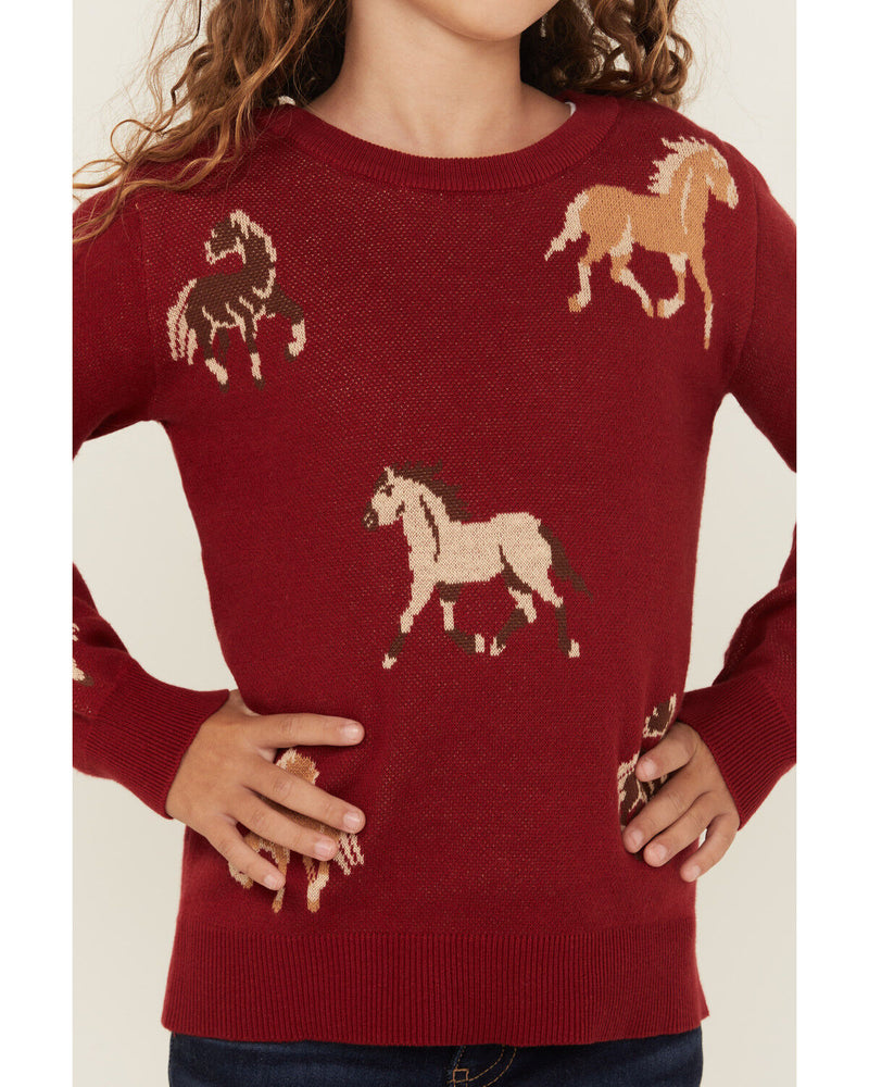 HORSE MOTIF SWEATER GIRLS