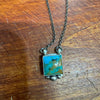 Johnny Dixon NAVAJO TURQUOISE SQUARE NECKLACE