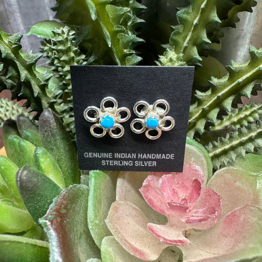 Flower Post Earring Sterling Silver