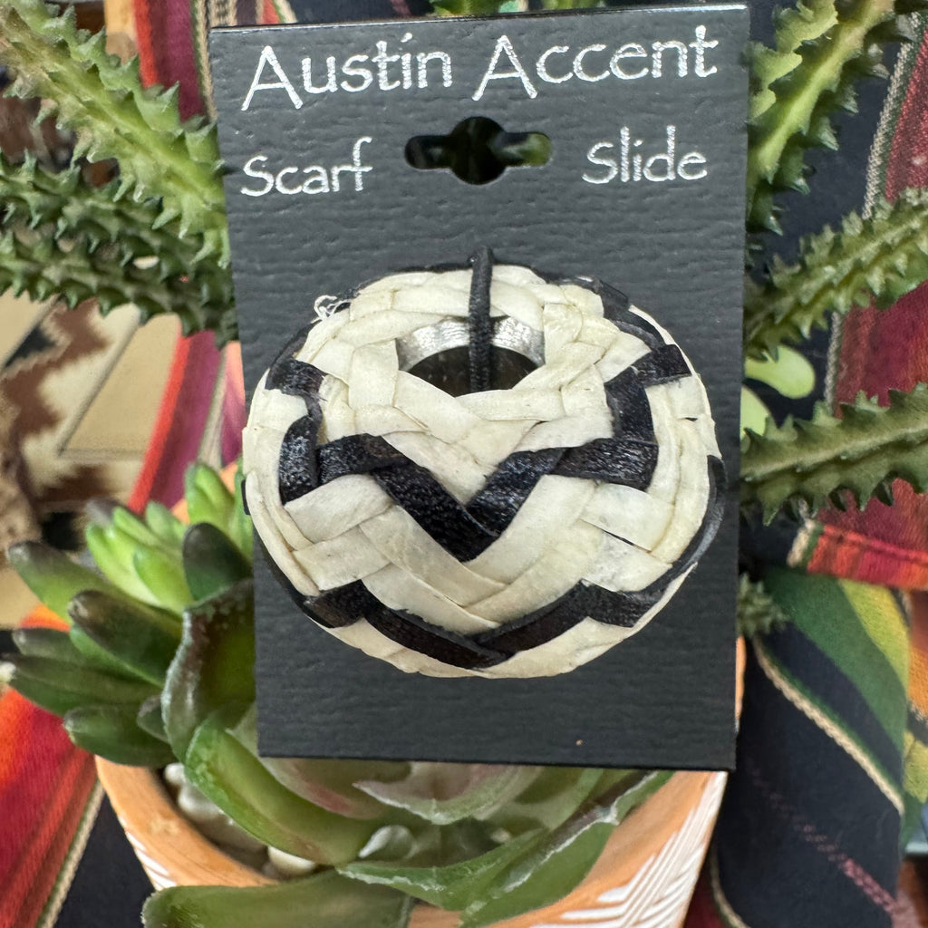 Scarf Slide Rawhide White/Blk