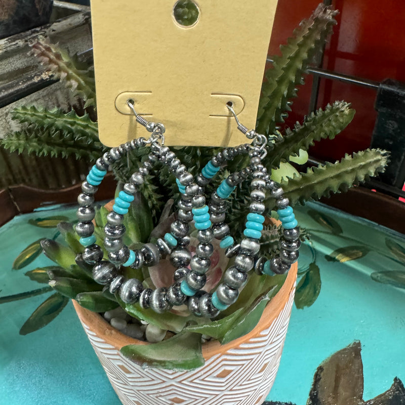 Faux NAVAJO PEARL and Double TEARDROP EARRINGS
