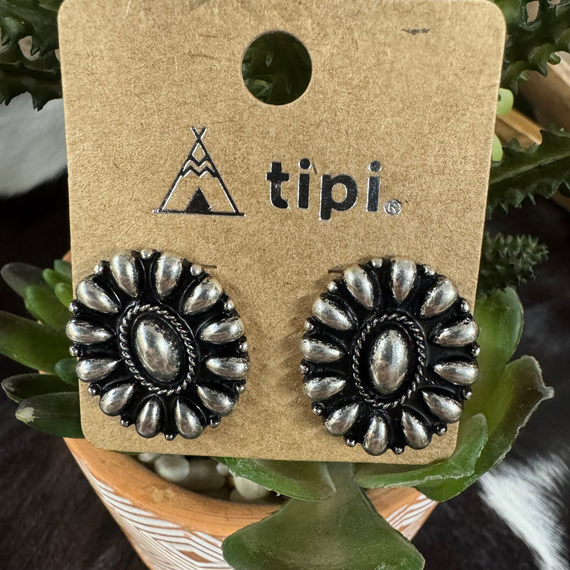 Oval Post Faux Bubble Earring