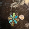 Timothy Yazzie Multi Stone & Sterling Silver Cluster Necklace