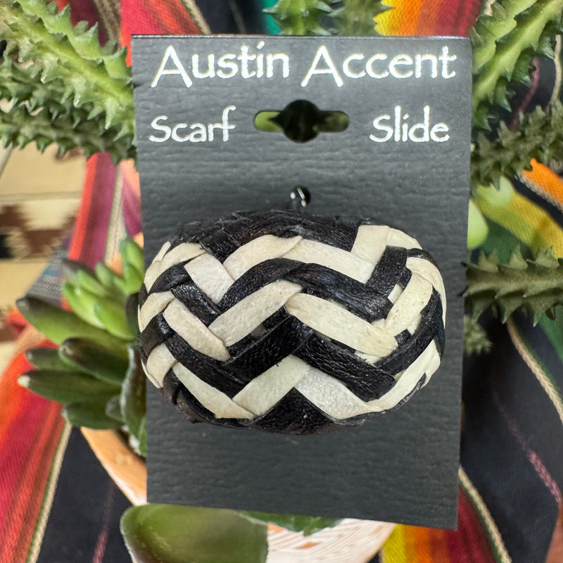 Scarf Slide Rawhide Black/White