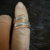 Copper Wraparound Ring Etched Design