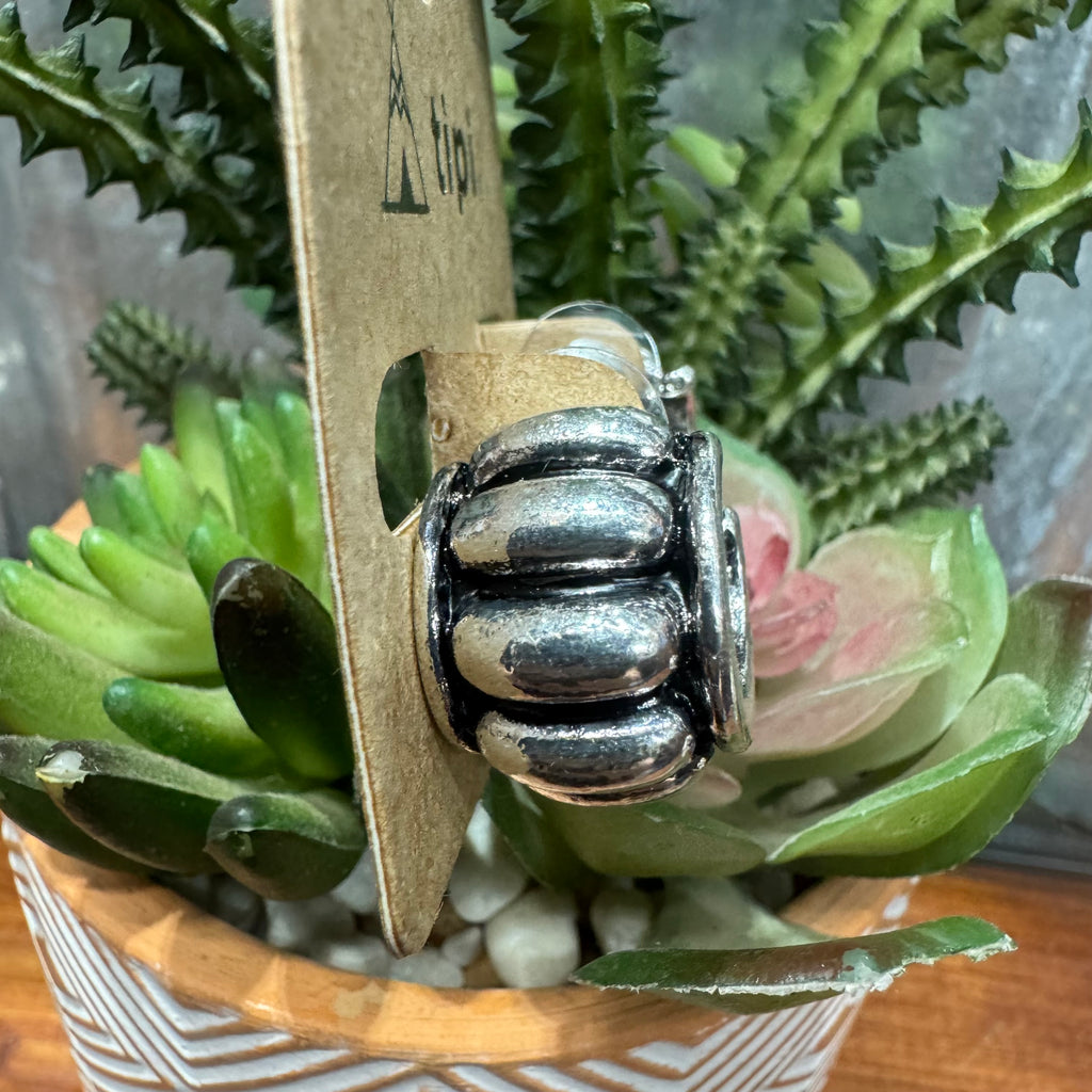 Faux Bubble Hoop Earrings 3/4"