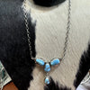 Golden Hills Turquoise 1/2 Cluster Drop Necklace