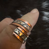 Copper Wraparound Ring Etched Design