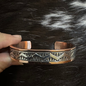 Wylie Secatero Copper & Sterling Silver Cuff