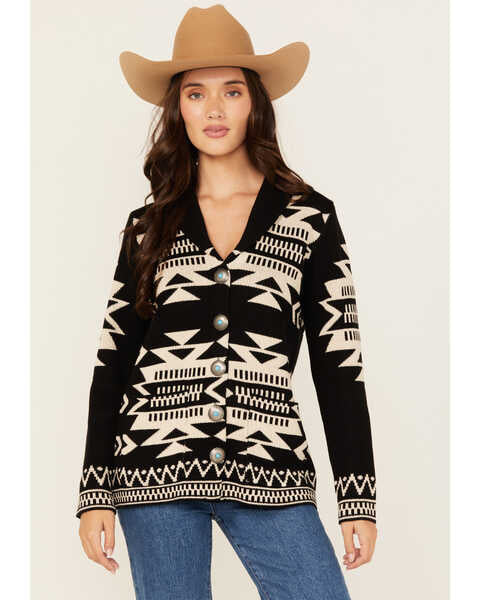 Black & Ivory Aztec Cardigan