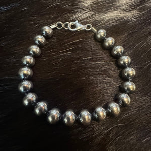 8mm Sterling Pearl Bracelet