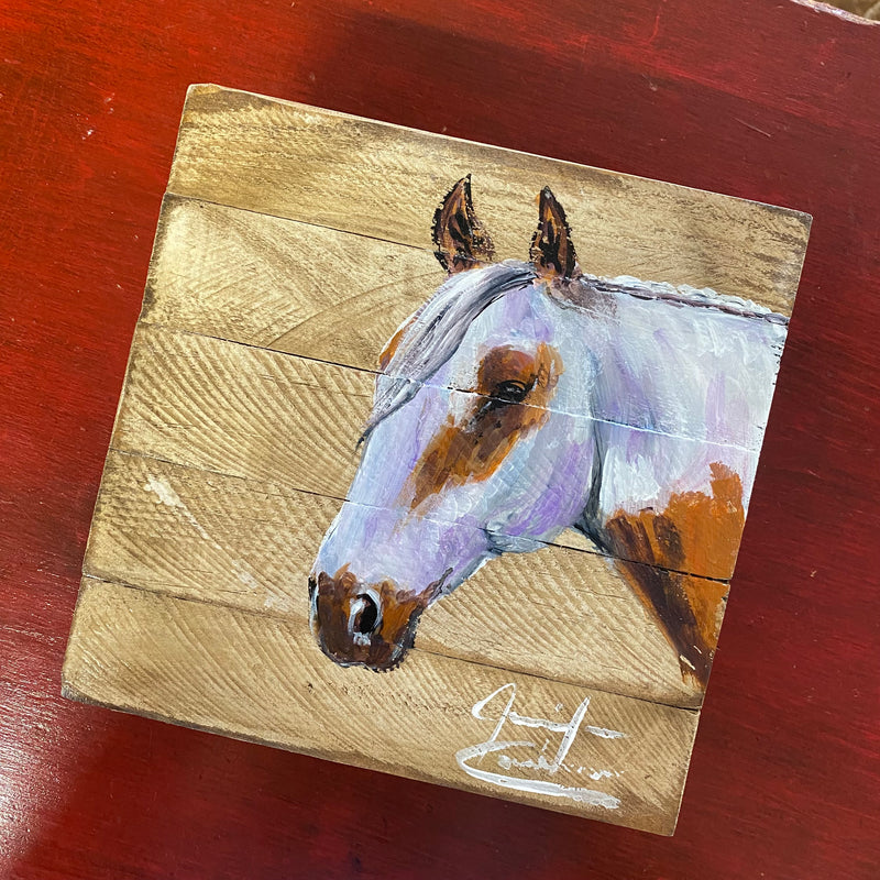 Hand Painted Paint  Horsehead Riser