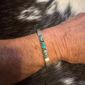 Native American Navajo Turquoise Sterling Silver Bracelet