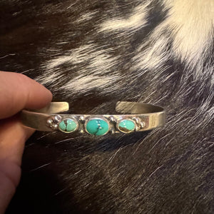 Native American Navajo Turquoise Sterling Silver Bracelet