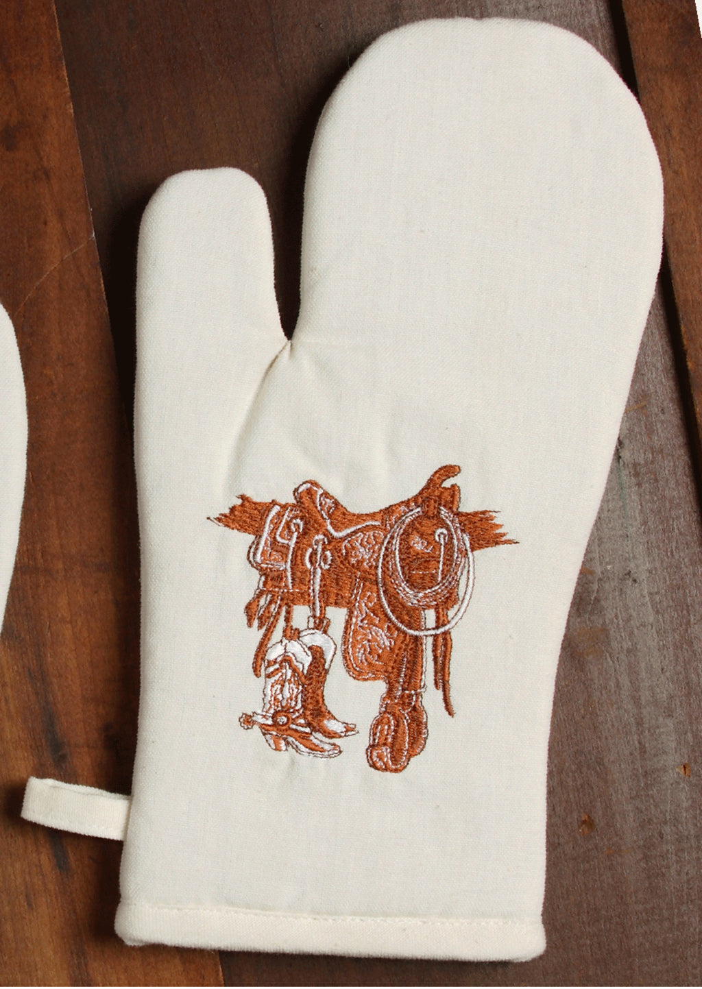 Oven Mitts Boots and Saddle