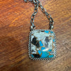 Alfred Martinez Navajo Kingman Krush Square Necklace