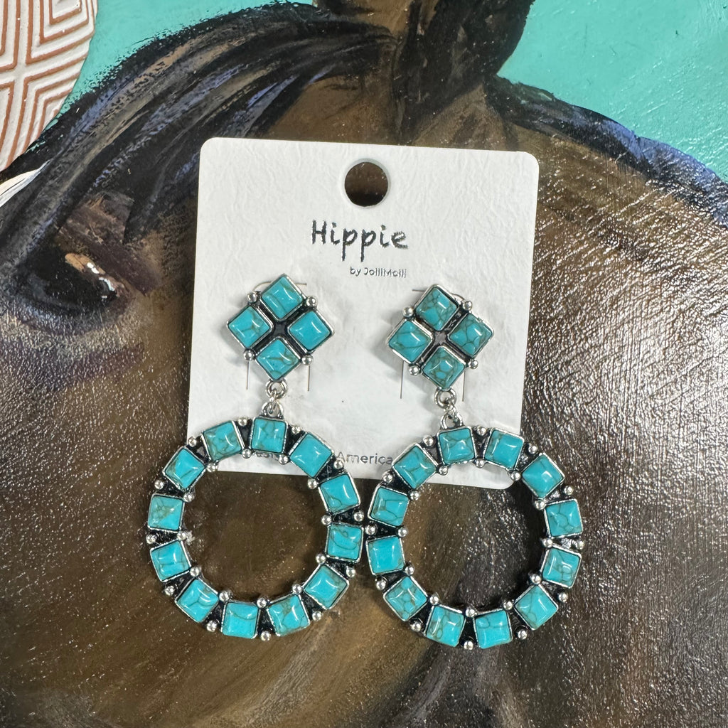 Faux Turquoise Earrings