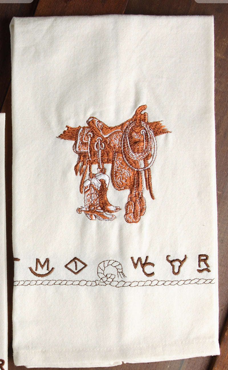 Boots and Saddle Kitchen Towel