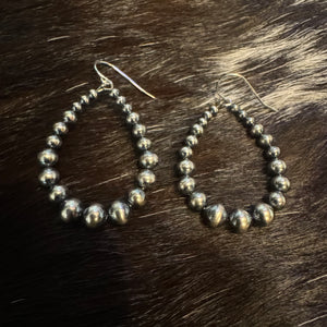 Graduated Bead Hoop Style Earrings