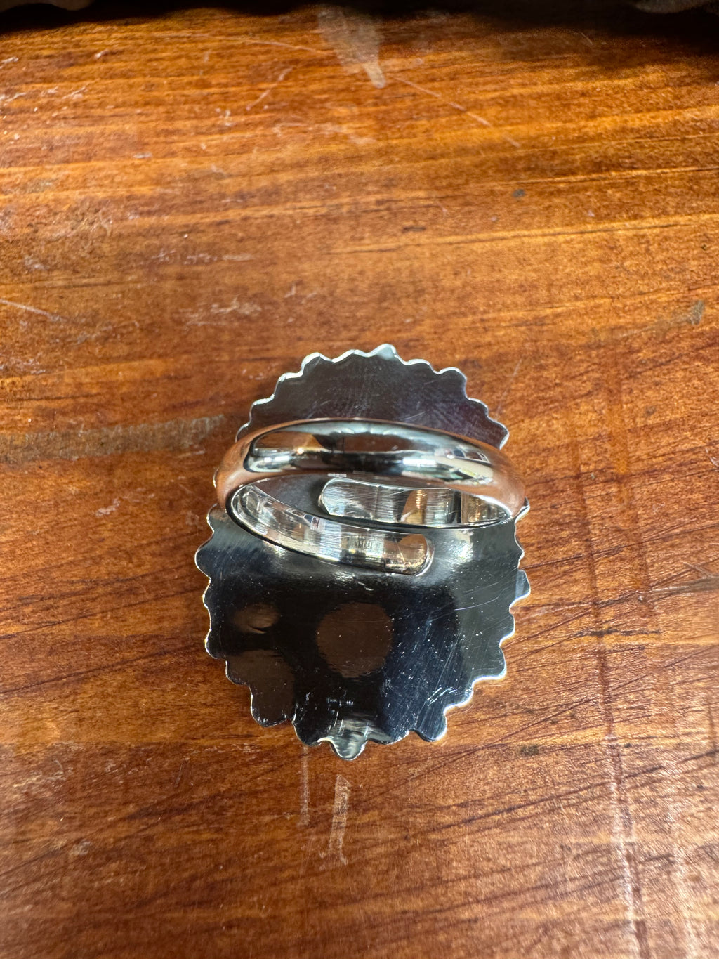 Adjustable Howlite and Sterling Silver Cluster Ring