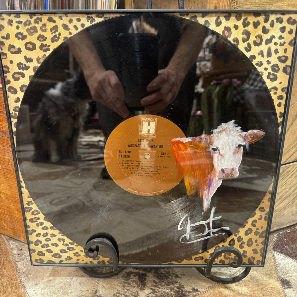 Hand Painted Hereford Head Record