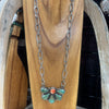 Tibetan 1/2 Cluster Turquoise and Spiney Oyster Necklace