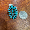 NAVAJO TURQUOISE & STERLING SILVER CLUSTER RING