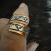 Copper Wraparound Ring Etched Design