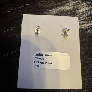 Judith Dixon Orange Krush Studs