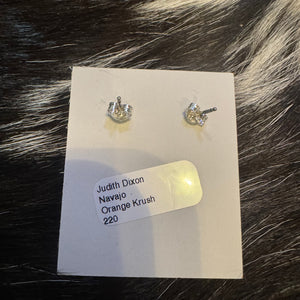 Judith Dixon Orange Krush Studs