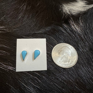 Sleeping Beauty Turquoise Teardrop Stud Earrings