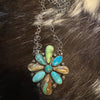 Timothy Yazzie Multi Stone & Sterling Silver Cluster Necklace