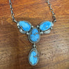 Golden Hills Turquoise 1/2 Cluster Drop Necklace