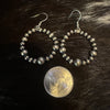 Navajo Pearl Fish Hook Circle Earrings