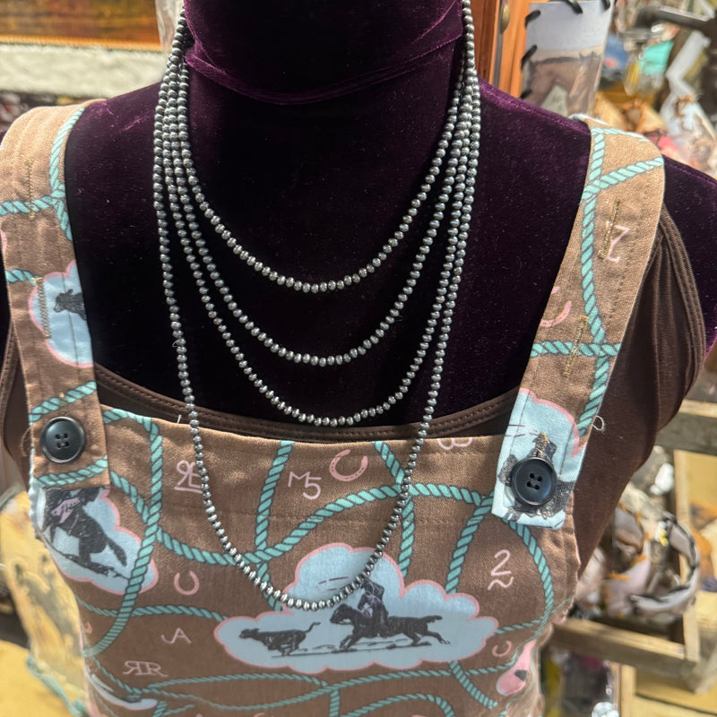 4 Strand Faux Navajo Pearl Necklace