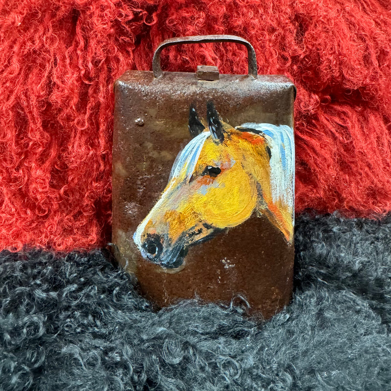 Hand Painted Horsehead Cow Bell