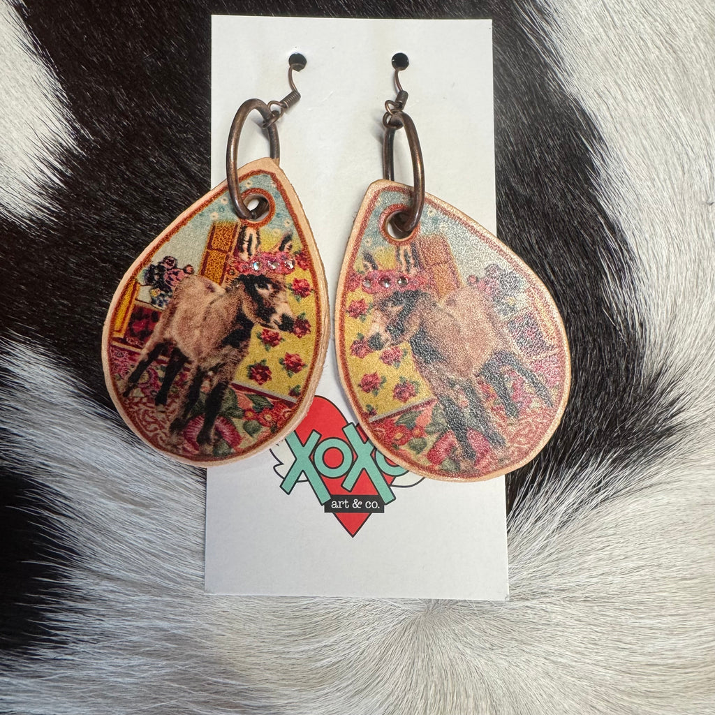 XOXO Spring Donkey Teardrop Earrings