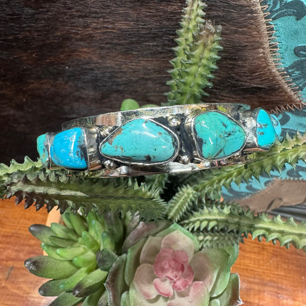 Tibetan Silver Turquoise Cuff