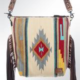 American Darling Women's Aztec Saddle Blanket Fringe Purse