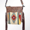 American Darling Women's Aztec Saddle Blanket Fringe Purse