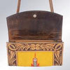 American Darling Yellow Aztec Blanket with Tooled Leather Crossbody Bag