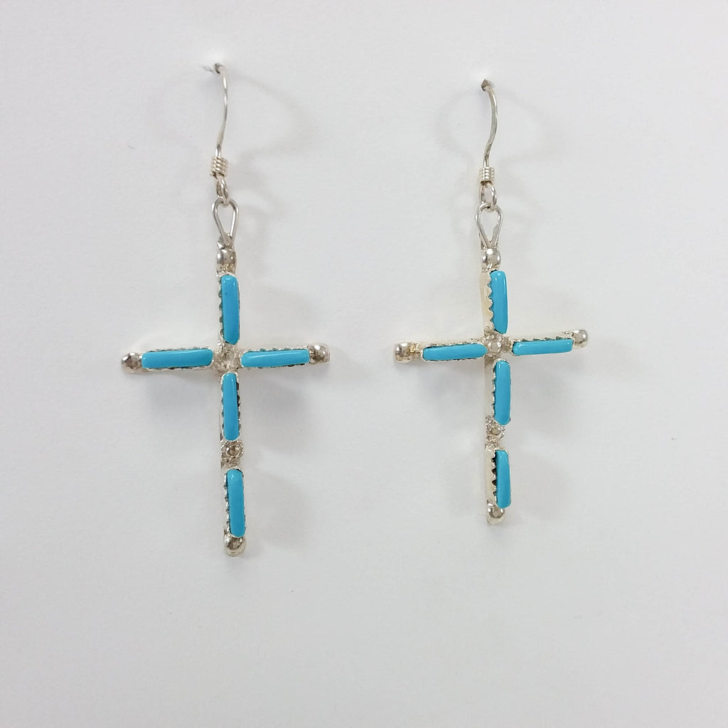 Jaylene Bellson Turquoise Cross Earrings