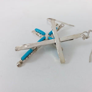Jaylene Bellson Turquoise Cross Earrings