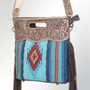 AMERICAN DARLING TURQUOISE SADDLE BLANKET CLUTCH